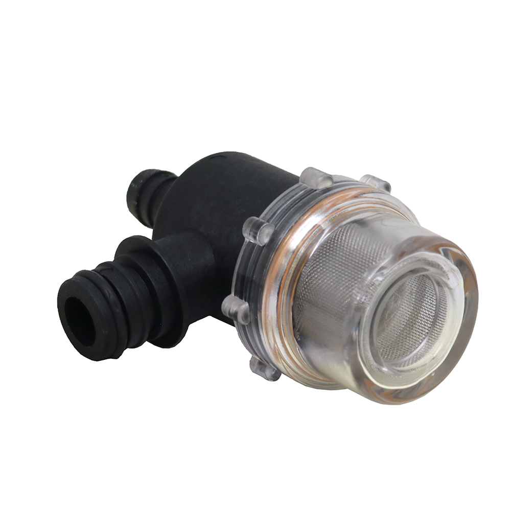 Clear bow side of inline strainer